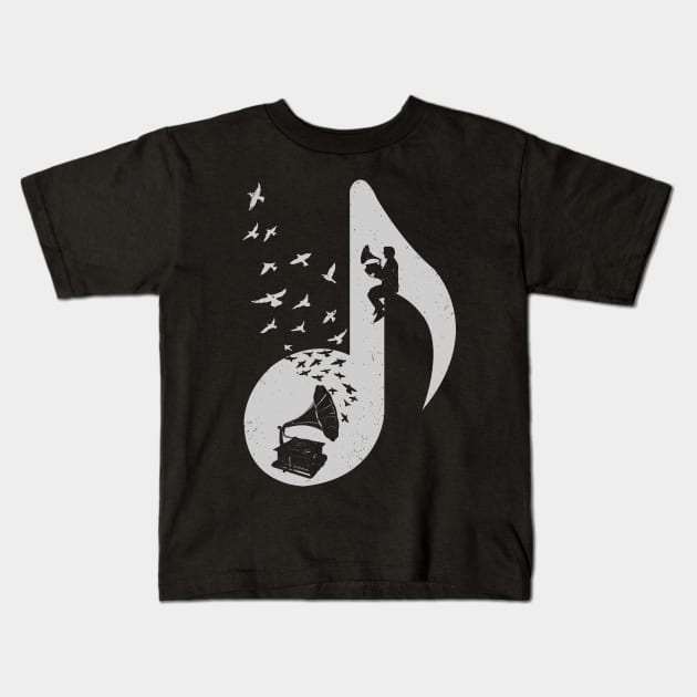 Musical - Gramophone Kids T-Shirt by barmalisiRTB